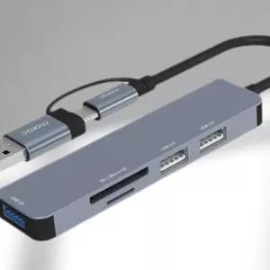 C타입 5포트 멀티 허브 USB 변환 젠더 어댑터