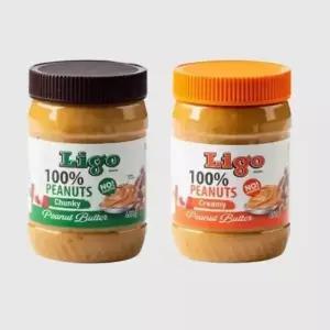LIGO 100 네츄럴 땅콩버터 땅콩잼 453g 크리미 2개입