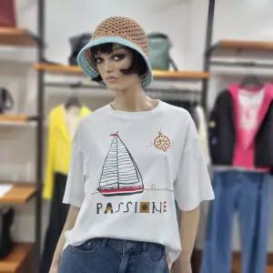 베네통/애플아울렛/면 100% 돛단배 티셔츠/BATSF3531