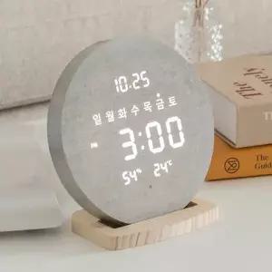 [텐바이텐]플라이토 무선 루나 데이 온습도 LED 벽시계 19cm / 포토사은품