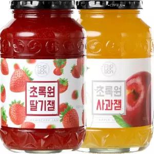 국산 초록원 딸기잼 1kg 사과잼 1kg 대용량 업소용 토스트 빵잼