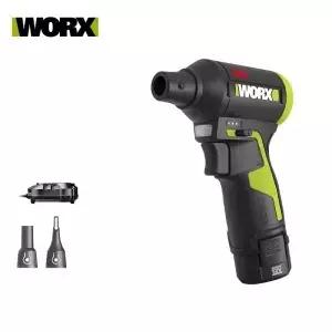WORX WU094 12V 무단속 속도 조절 ESD 안전 브러시리스 리튬 사이클론 먼지 제거기 터보 팬 효율적인 청소