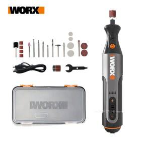 Worx WX106 8V 로타리 도구 USB 충전기 핸들 무선 미니 조각 연삭 가변 속도 전동 공구 세트 ACC