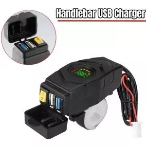2090V 핸들바 USB 충전기 24V 36V 48V 60V 전기 스쿠터 오토바이 QC3.0 퀵 휴대폰용 자동차 액세서리