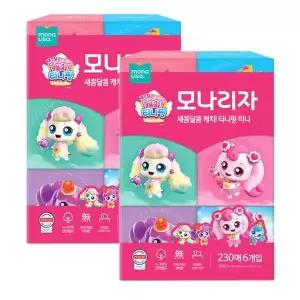 [셀러허브]모나리자 미용티슈 캐치티니핑 미니각티슈 230매x6입 (S45328050)