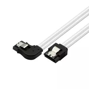 마하링크 SATA3케이블 6Gb/s Lock L형 라운드 투명 화이트 0.5M ML-S3L9W