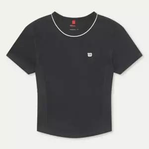 윌슨 멜로우 크롭 티셔츠 여성 B1 W263002TTS77 BLK LYE PNK RED