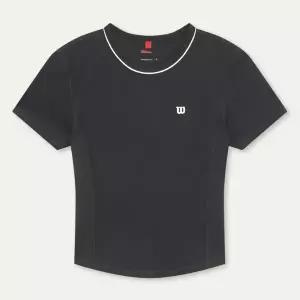 윌슨 멜로우 크롭 티셔츠 여성 B1 W263002TTS77 BLK LYE PNK RED