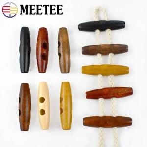 30/50개 30mm/40mm 나무 토글 버튼 2홀 코트 의류 DIY 오버코트 버클 재봉 액세서리