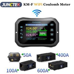 KM-F 50/100/400/600A WiFi 배터리 용량 테스터 쿨롱 미터 전압계 감지기 모니터