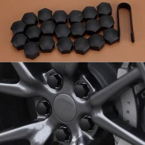 20pcsSet 21mm Car Wheel Lug Nut Cap Cover with Puer Black Plastic Fit for tesla 호환 Model 3 X S