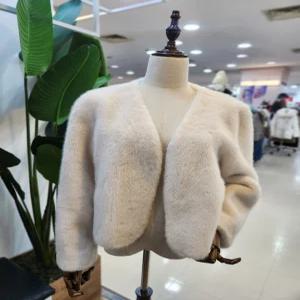[멜로디가든]멜로디가든 여성 인조무스탕 퍼볼레로 M3WBJ101