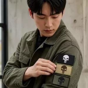 자수 패치 와펜 해골 군복 의류 부착용 뱃지 패치와팬 와펜 패치 밀리터리와펜 자수와펜