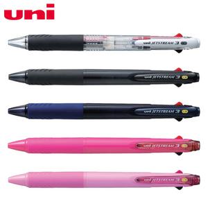 유니 제트스트림 3색 볼펜 0.38mm SXE3-400-38 저점도 잉크 유성볼펜 속건성