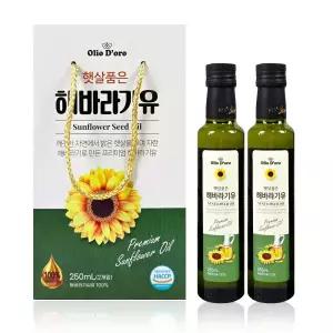 올리오도로 햇살품은 100% 해바라기유 선물세트 250mlX2병