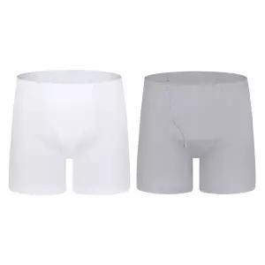 순면 후라이스 인밴드 남성 드로즈 사각 팬티 (화이트,그레이/90-110) 2213