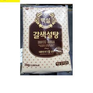 황설탕 백 3KG 1개 중백당 황설탕 갈색설탕 식당납품 대량유통