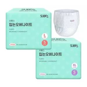 [보리보리/슈베스]슈베스 입는 오버나이트 팬티형 생리대 5P x1팩