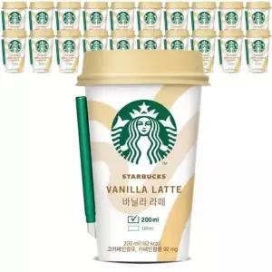 스벅커피 바닐라라떼 컵커피 200mlx20컵+아이스포장