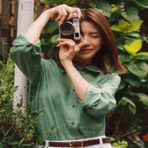 [올리비아로렌]컬러풀 린넨 셔츠_VOCNL5M4221