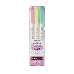 (ZEBRA) 마일드라이너 형광펜 3색 Mild Liner 제브라