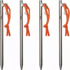 TiTo 티타늄 텐트 말뚝 야외 캠핑 하이킹 식물 지원 정원 4pcs/6pcs 7×200mm-4pcs 경량 설원 초원 헤비
