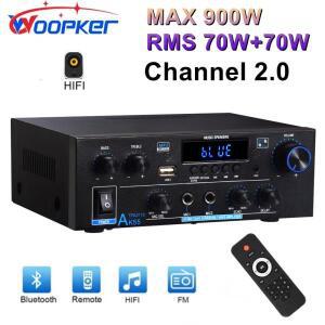 Woopker 디지털 앰프 AK55 오디오베이스 전원 Bluetooth  Hifi FM 자동 음악 서브 우퍼 스피커 USB SD 마이