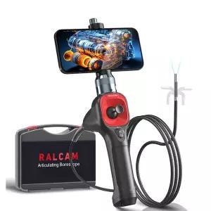 Ralcam 360 ° 조이스틱 보어스코프 6.2mm 4 웨이 1MP 내시경 검사 카메라 6 조정 타입 LED 조명 IOS 안드