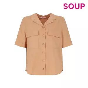 [숲][SOUP] 칼라 포켓 반팔 블라우스 (SA6SS37)