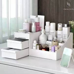 화장품 정리대 3단 화장대 수납함 정리함 아크릴 서랍 화이트