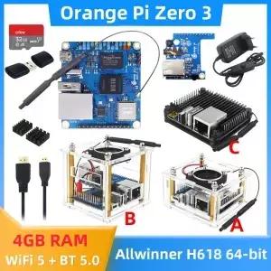 Orange Pi Zero 3 4GB RAM Allwinner H68 64비트 WiFi 5 + BT50 LPDDR4 6MB SPI 플래시 기가비트 이더넷
