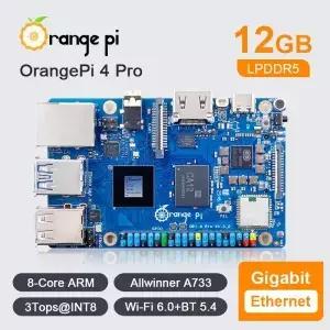 오렌지 파이 4 프로 2GB LPDDR5 RAM 싱글 보드 컴퓨터 UFS 기가비트 3 톱스 N M2 M키 슬롯 듀얼 카메라