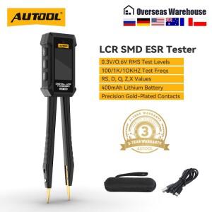 AUTOOL 디지털 LCR 트위저 자동차 저항/커패시턴스/인덕턴스/다이오드/연속성 테스터 HD OLED 디스플레이