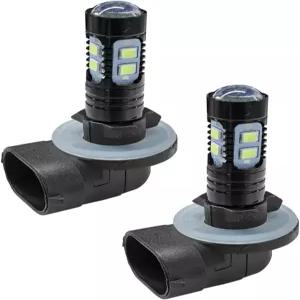 DUSCOKE 2PCS 브라이트 50W 881 LED 안개 전구 고출력 6000K 889 862 886 894 896 898 DRL 주간 주행등
