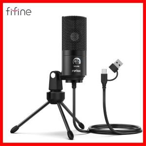 게인 노브가 있는 FIFINE USB 콘덴서 마이크, 홈 스튜디오, 팟캐스팅, 음성 해설, 노트북, Windows -K669용