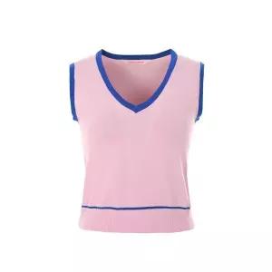 [숲] 칼라 라인 배색 슬리브리스 (SZ3SKC2)