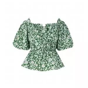 [숲] 퍼프 플라워 블라우스 (SZ6SS30)