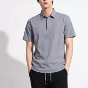 남성 미니 체크 카라넥 데일리 여름 반팔 남방 셔츠