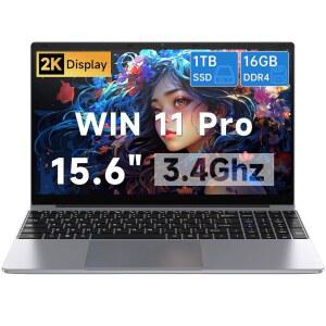 Gezoon 15.6인치 노트북 Win 11 Pro 16GB RAM 1TB SSD Celeron N100 쿼드코어3.4GHz FHD IPS 1920x1080 HDMI TypeC USB 3.0 WiFi 6 BT 5.2 6500mAh