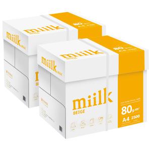 밀크베이지 A4 미색 복사용지(A4용지) 80g 2500매 2BOX (5000매)_슈팅