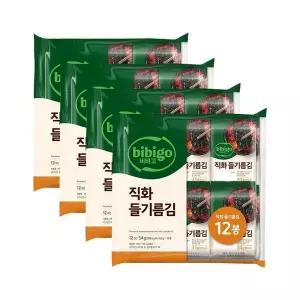 [CJ제일제당]비비고 직화 들기름김 4.5g 12개입 x4개(총 48개)