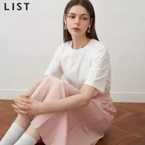 [리스트(LIST)] 소프트 플리츠 미디 스커트 (택가격: 118000원)