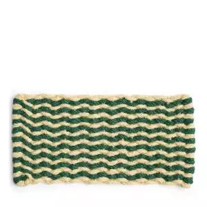 [HAY](대구신세계)헤이 HAY Coco Door Mat Stripe Wave Dark Green and White 코코 도어매트 스트라이...