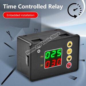 호환 T2310 AC 110 220V DC 12V 24V LED 디지털 타임 컨트롤러 카운트 다운 머 온/오프 스위치 지연 머 릴레이 모듈 버저