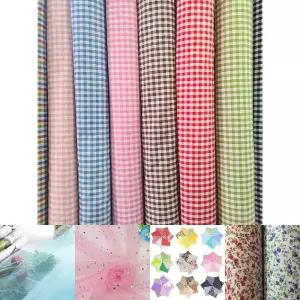 깅엄체크 패턴 천 6color/패브릭/소파/홈패션/자투리/예쁜/컬러/혼방/식탁보/모직/드레스/부드러운/천면