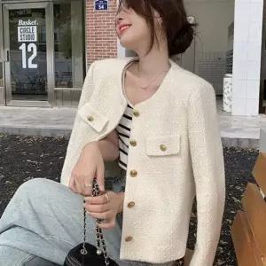 여성 봄 자켓 / 트위드 골드버튼 크롭 아우터 간절기 데일리 출근룩 하객룩 추천