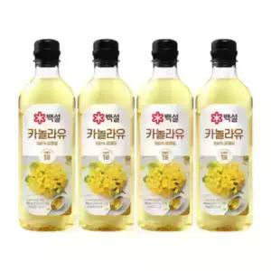 백설 카놀라유 900ml 4개