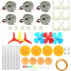 DIY 전자 장난감용 프로펠러가 장착된 EUDAX 6세트 미니 발전기 모터 3V-12V DC 전기 풍력 터빈 핸드