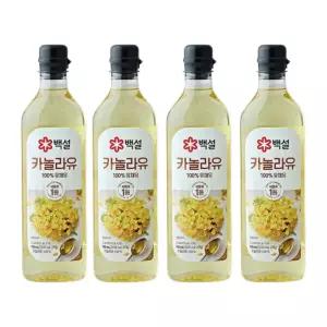 백설 카놀라유 900ml x4개 식용유