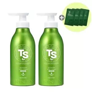 [셀러허브]올뉴 TS 샴푸 500g 티에스 탈모샴푸 X 2개 + 6g 파우치 4개 (S48038069)